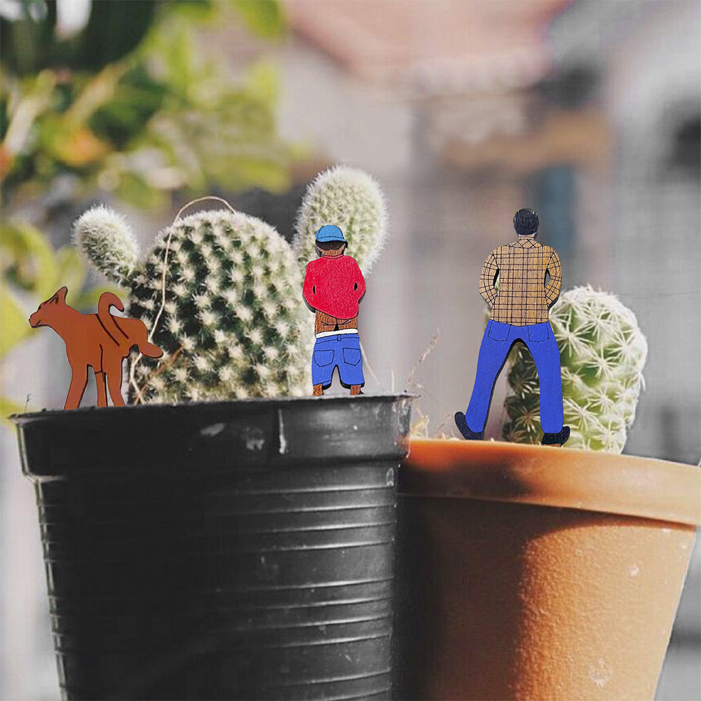 Set of 3Pcs Funny Garden Stakes Humor Plant Markers Decors