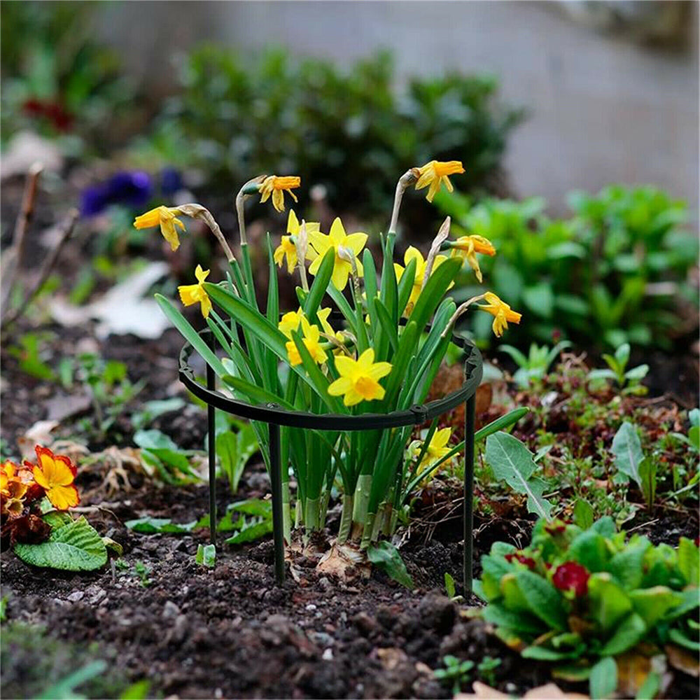 Set of 16Pcs 15cm Plant Support Stakes Garden Climbing Trellis Flowers Stand Plant Cage Support Rings