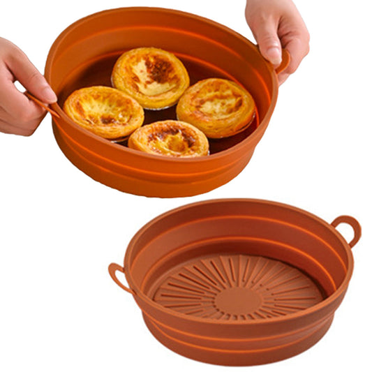 2Pcs Foldable Air Fryer Silicone Pot Air Fryer Liner Coffee