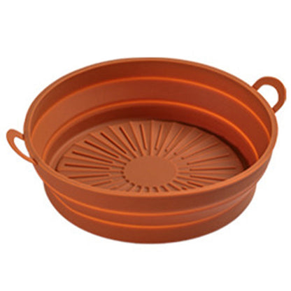 2Pcs Foldable Air Fryer Silicone Pot Air Fryer Liner Coffee