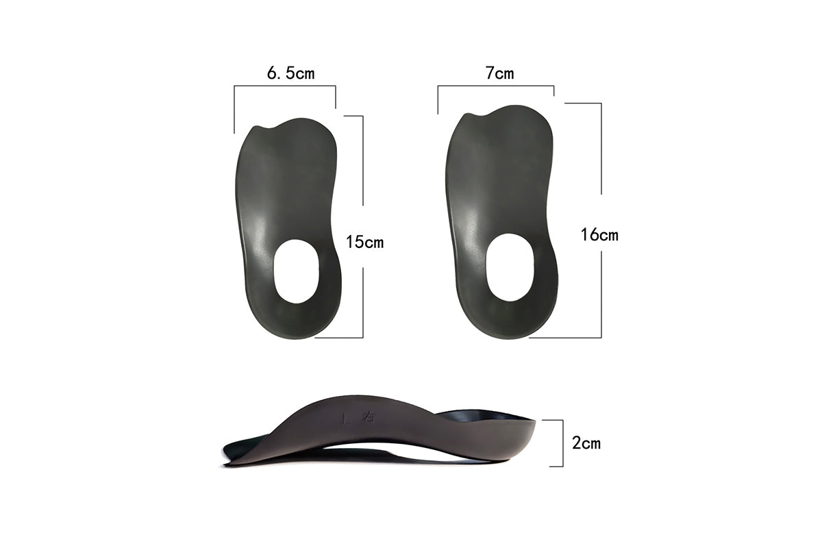 2 Pairs Orthotic Insoles For Plantar Fasciitis High Arch Support Shoe Inserts Men Women