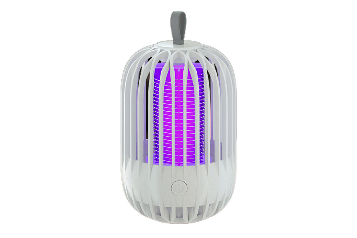 Solar Bug Zapper for Outdoor Indoor USB Rechargeable Mosquito Killer Lamp with UV Light-White