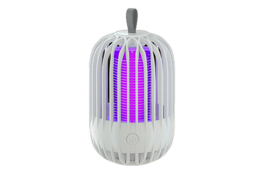 Solar Bug Zapper for Outdoor Indoor USB Rechargeable Mosquito Killer Lamp with UV Light-White