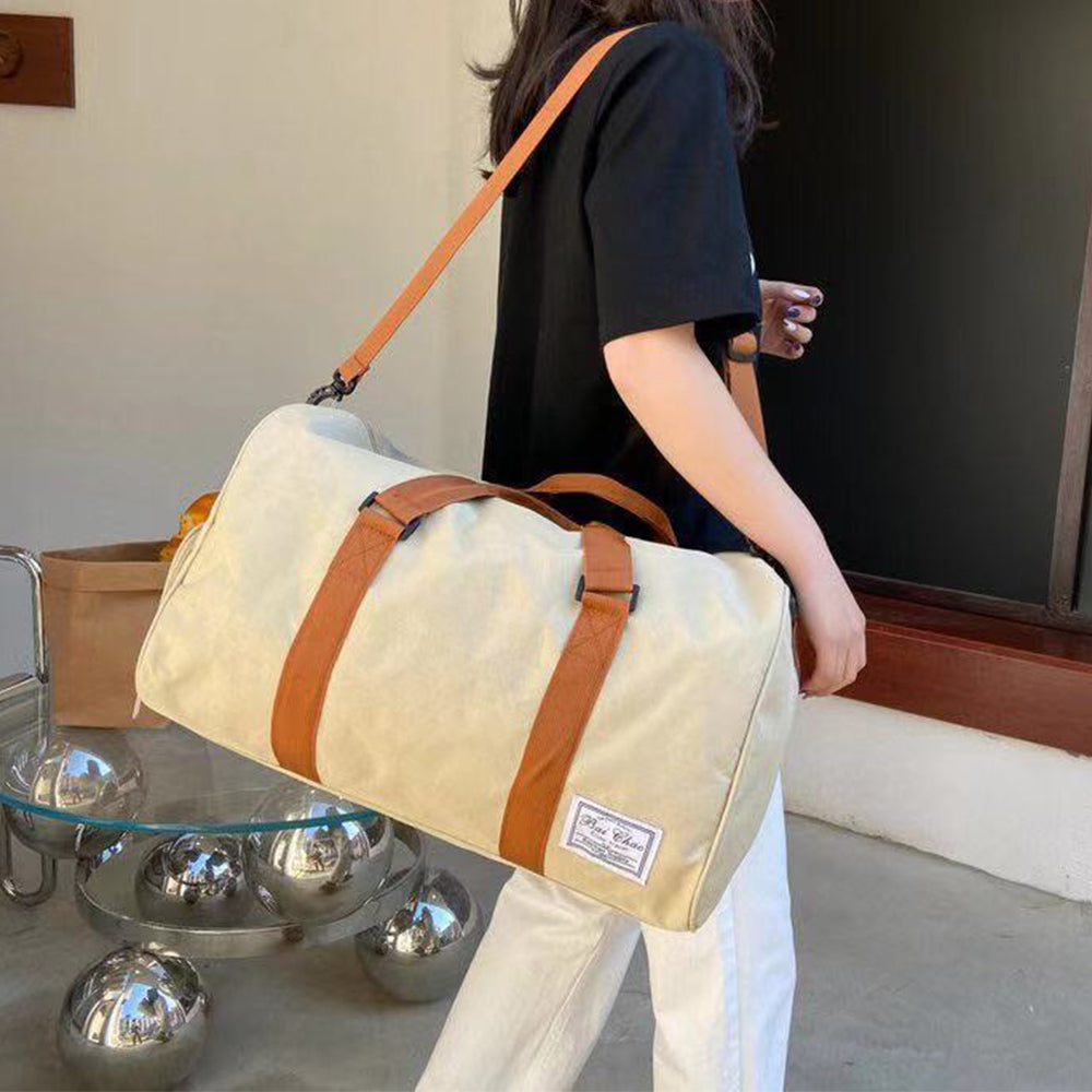 Portable Duffel Bag Travel Bag Toiletry Wash Organizer Pouch Travel Holdall Bag -Khaki