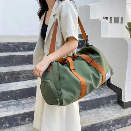 Portable Duffel Bag Travel Bag Toiletry Wash Organizer Pouch Travel Holdall Bag -Army green