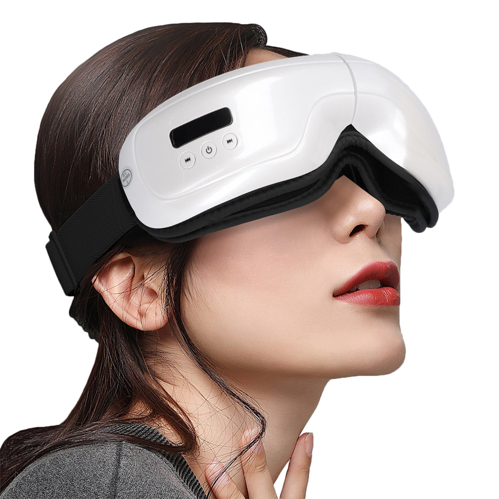 Electric Eye Massager Rechargeable Vibrate Heat Wireless Foldable Relax Protect