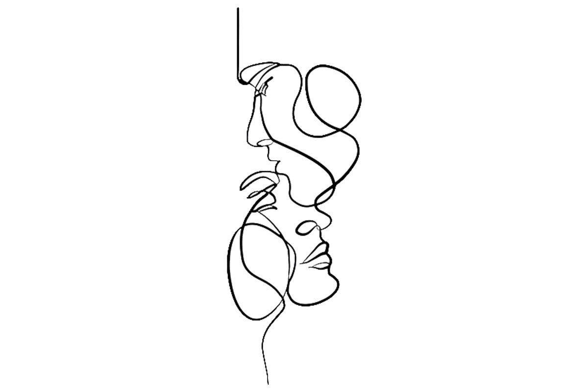 Minimalist Metal Abstract Woman Wall Art Modern Single Line Drawing Wall Art Decor