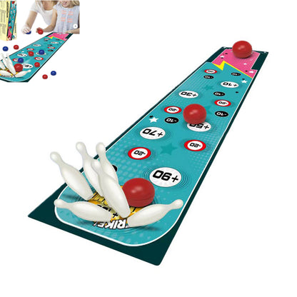 Tabletop Curling Bowling Game Portable Board Desk Gaming Toy Set for Family Kids Adults -Style 1