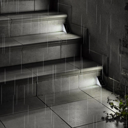 Solar Deck Lights LED Solar Step Lights Waterproof Outdoor Stair Lights Garden Path Yard Decor -White