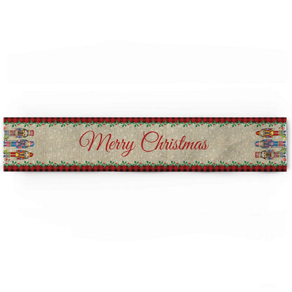 Nutcrackers Table Runner Christmas Kitchen Dining Table Decoration Nutcracker Soldier Table Clothes -Style 2