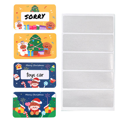40 Pack Christmas Scratch Off Cards with Scratch Coating Stickers  for Raffle Ticket Supplies -Style 2