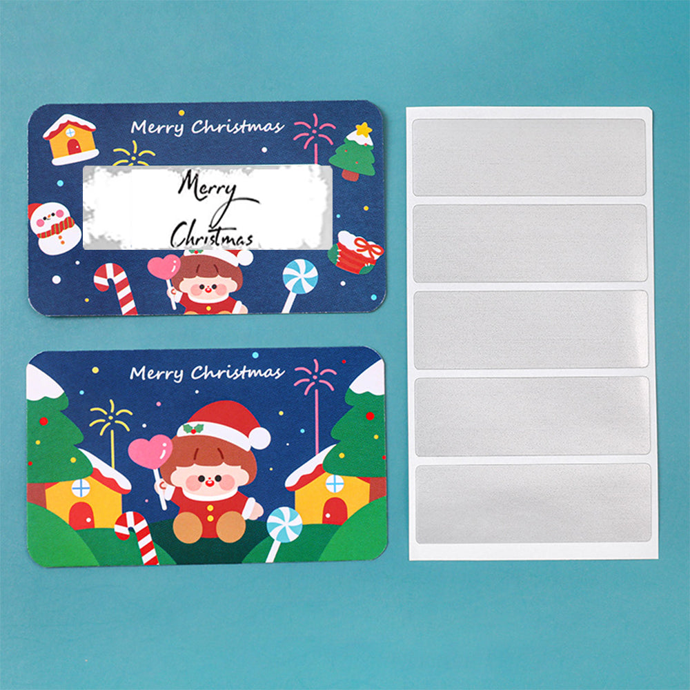 40 Pack Christmas Scratch Off Cards with Scratch Coating Stickers  for Raffle Ticket Supplies -Style 2