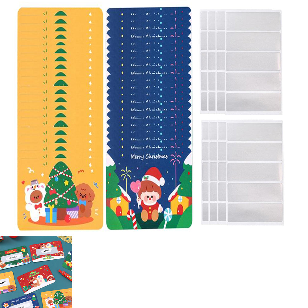 40 Pack Christmas Scratch Off Cards with Scratch Coating Stickers  for Raffle Ticket Supplies -Style 2