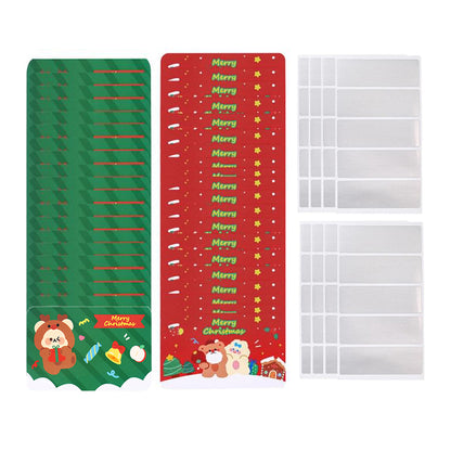 40 Pack Christmas Scratch Off Cards with Scratch Coating Stickers  for Raffle Ticket Supplies -Style 1