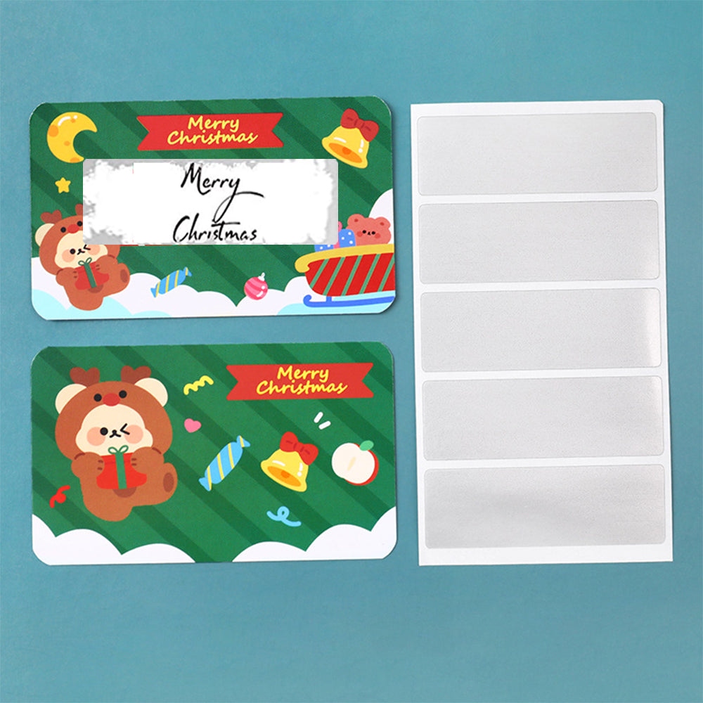 40 Pack Christmas Scratch Off Cards with Scratch Coating Stickers  for Raffle Ticket Supplies -Style 1