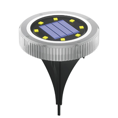 4 Pack 8LED Solar Power Ground Lights Outdoor Buried Garden Lawn Path Lamps -White