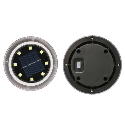 4 Pack 8LED Solar Power Ground Lights Outdoor Buried Garden Lawn Path Lamps -White
