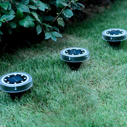 4 Pack 8LED Solar Power Ground Lights Outdoor Buried Garden Lawn Path Lamps -White