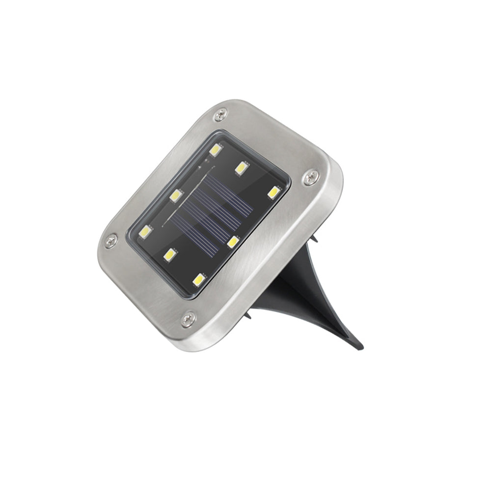 4 Pack Solar Powered LED Square Buried Inground Light Garden Outdoor Deck Path -Warm