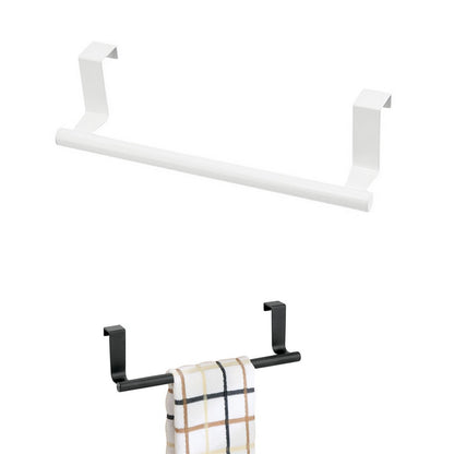 Towel Rack Stainless Steel Over Door Bar Holders Towel Rack - White