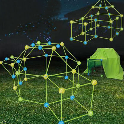 121Pcs DIY Kids Tent Fort Building Toys Kit Build Educational Learning Toy - Style 2