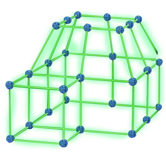 Toy Set of 87Pcs DIY Kids Tent Fort Building Toys Kit Build Educational Learning Toy - Style 1