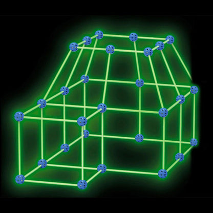 121Pcs DIY Kids Tent Fort Building Toys Kit Build Educational Learning Toy - Style 2