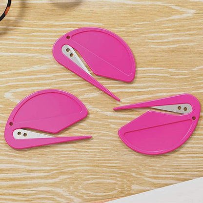 3Pcs Plastic Letter Openers Envelope Slitters Paper Knife Random Color