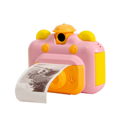 Toy 4000W Pixel Kids Instant Print Camera Photo Paper Set with 32GB Card -Pink