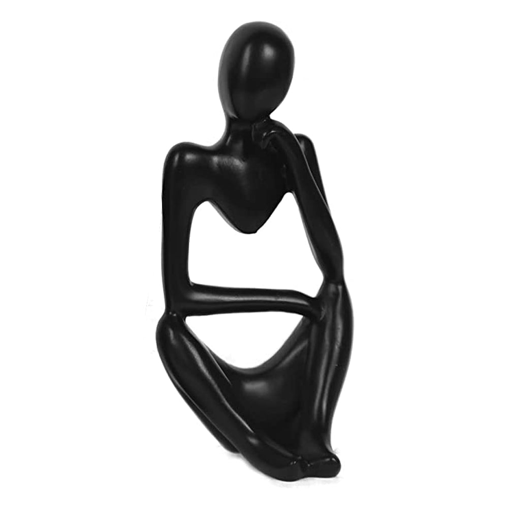 3X Sitting Thinker Statue Sculpture Desktop Resin Ornaments