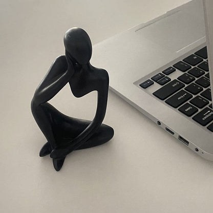 2X Thinker Statue Sculpture Desktop Resin Ornaments Style 1 and 3