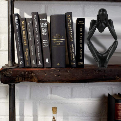 2X Thinker Statue Sculpture Desktop Resin Ornaments Style 1 and 3