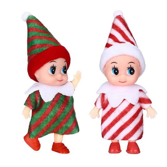 2Pcs Christmas Elf Girl Doll Xmas Decoration