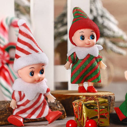 2Pcs Christmas Elf Girl Doll Xmas Decoration