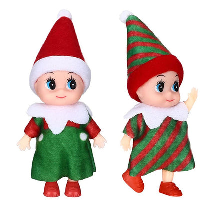 2Pcs Christmas Elf Girl Doll Xmas Decoration