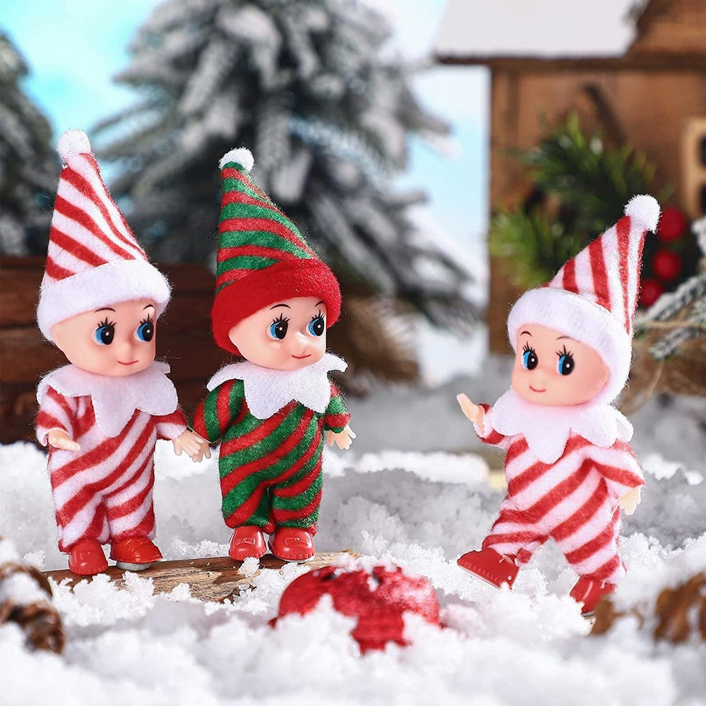2Pcs Christmas Elf Boy Doll Xmas Decoration