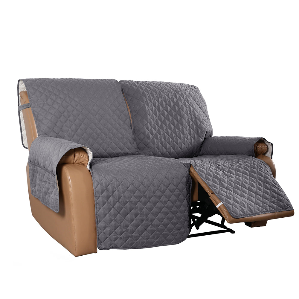 Sofa Cover Water Resistant Non-Slip Split Recliner Couch Cover Sofa Chair Slipcovers-Grey