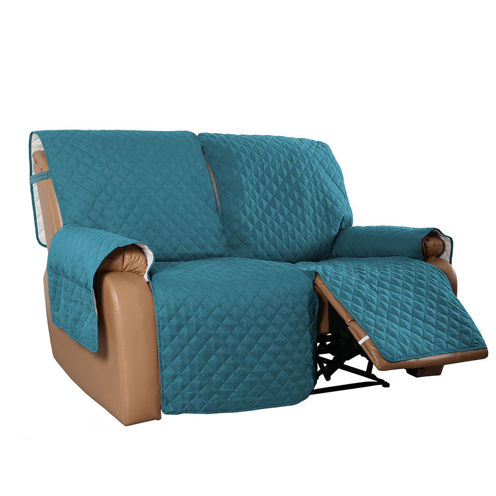 Sofa Cover Water Resistant Non-Slip Split Recliner Couch Cover Sofa Chair Slipcovers-Blue