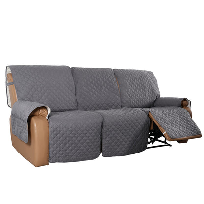 Sofa Cover Water Resistant Non-Slip Split Recliner Couch Cover Sofa Chair Slipcovers-Grey