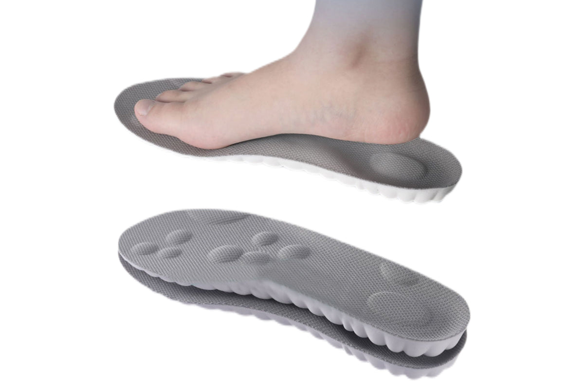 2 Pairs 4D High Elastic u-Shaped Insole Ultra Comfort Breathable Shock Absorption