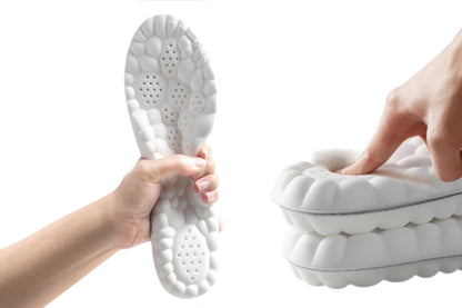 2 Pairs 4D High Elastic u-Shaped Insole Ultra Comfort Breathable Shock Absorption