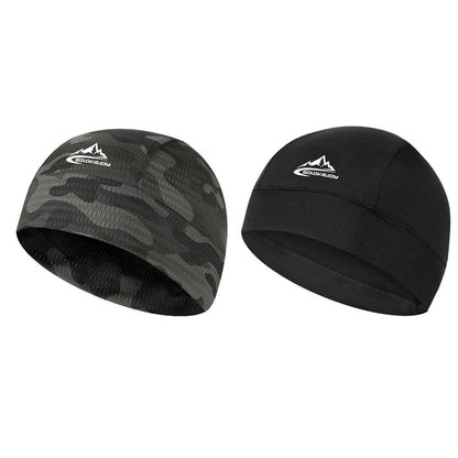 2X Skull Cap Helmet Liner Beanie Running Cycling Cooling Hats Black Camo Green