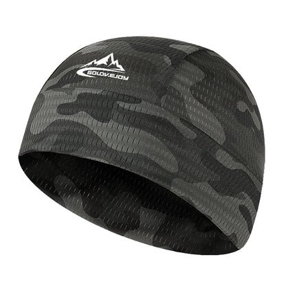 2X Skull Cap Helmet Liner Beanie Running Cycling Cooling Hats Black Camo Green