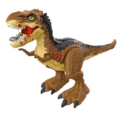 Toy Remote Control T Rex Dinosaur Toy LED Light Up Realistic Tyrannosaurus Toy Gift for Kids -Dark brown
