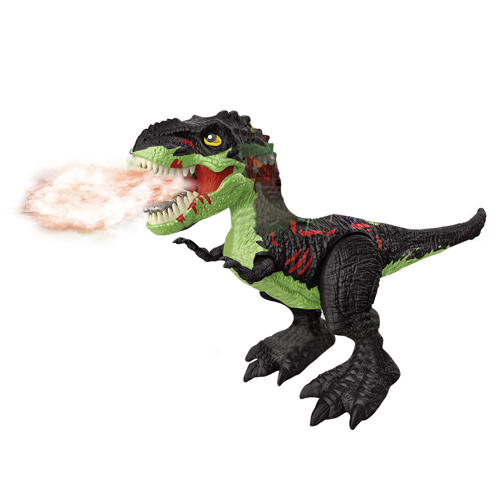 Toy Remote Control T Rex Dinosaur Toy LED Light Up Realistic Tyrannosaurus Toy Gift for Kids -Dark gray