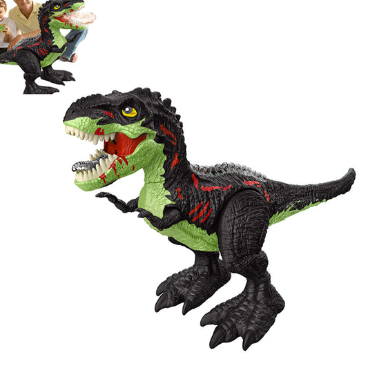 Toy Remote Control T Rex Dinosaur Toy LED Light Up Realistic Tyrannosaurus Toy Gift for Kids -Dark gray