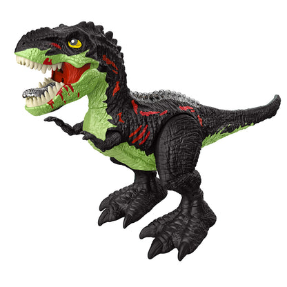 Toy Remote Control T Rex Dinosaur Toy LED Light Up Realistic Tyrannosaurus Toy Gift for Kids -Dark gray