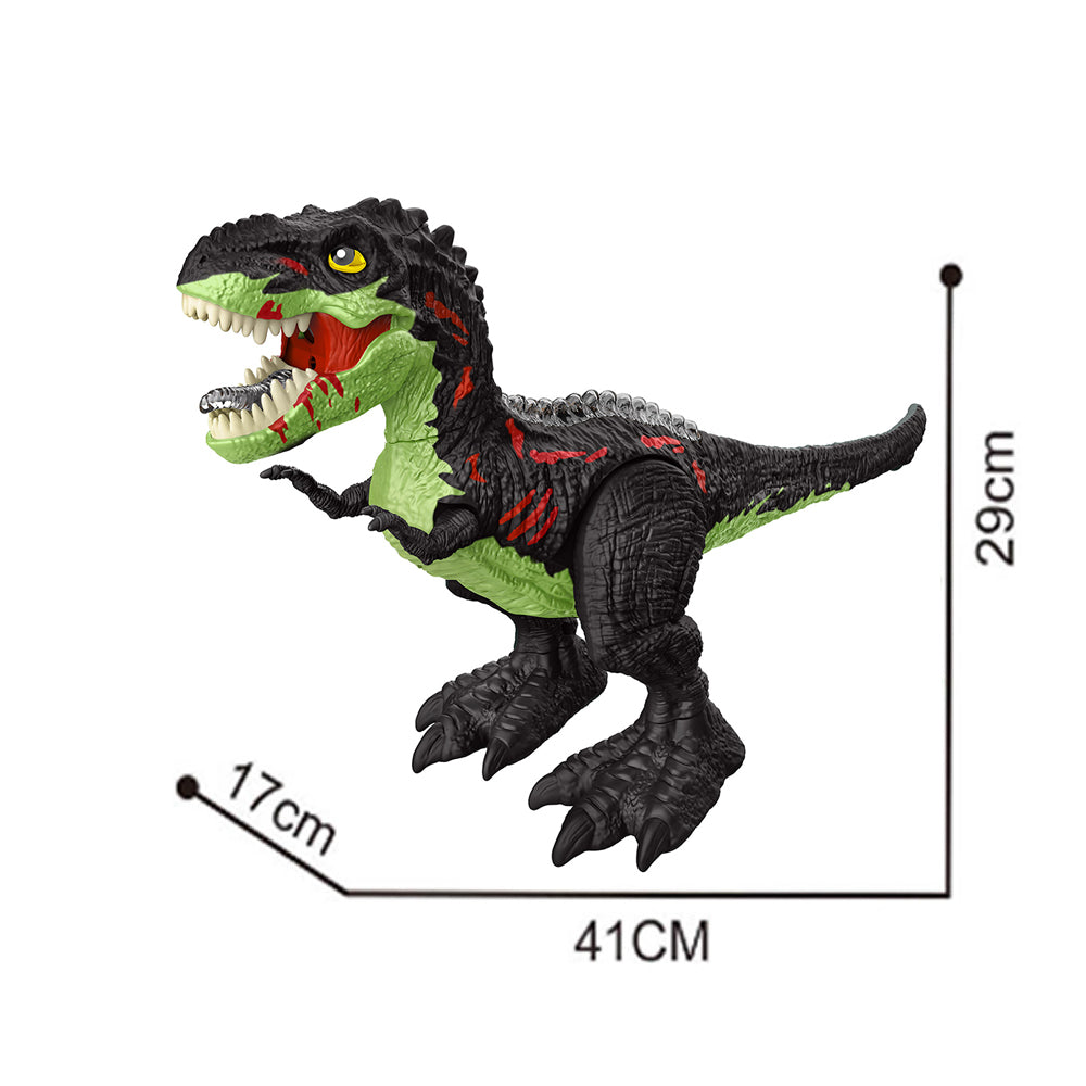 Toy Remote Control T Rex Dinosaur Toy LED Light Up Realistic Tyrannosaurus Toy Gift for Kids -Dark gray