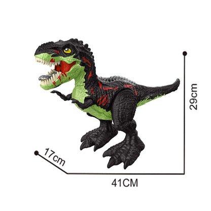 Toy Remote Control T Rex Dinosaur Toy LED Light Up Realistic Tyrannosaurus Toy Gift for Kids -Dark gray