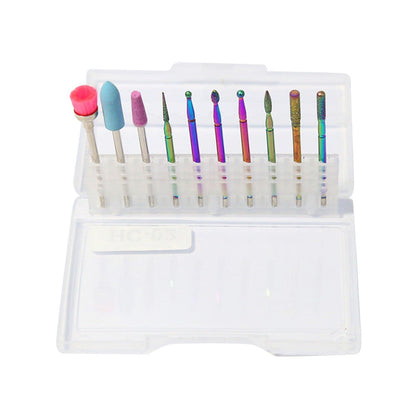10pcs Nail Art Grinding Drill Bits Manicure Pedicure Nail Tools